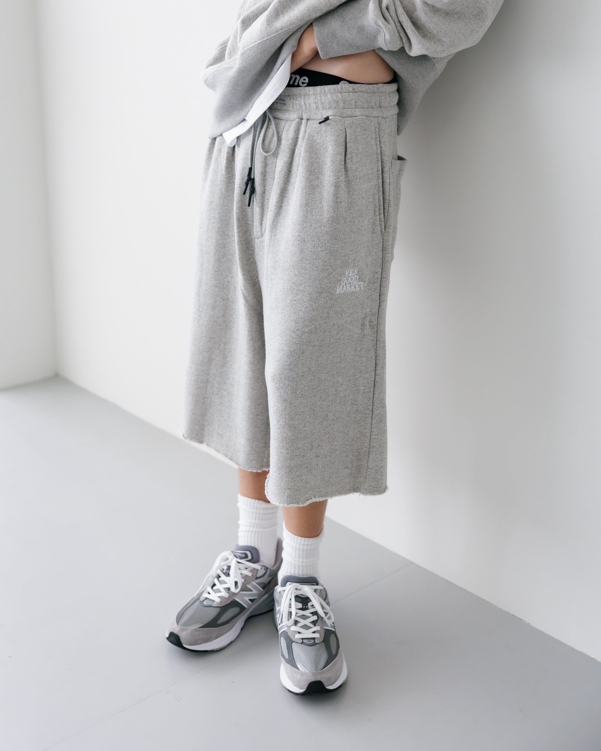 【9.8 SUN 20:00- IN STOCK】LOOP WHEEL WIDE HALF SWEATPANTS FOR YES GOOD MARKET