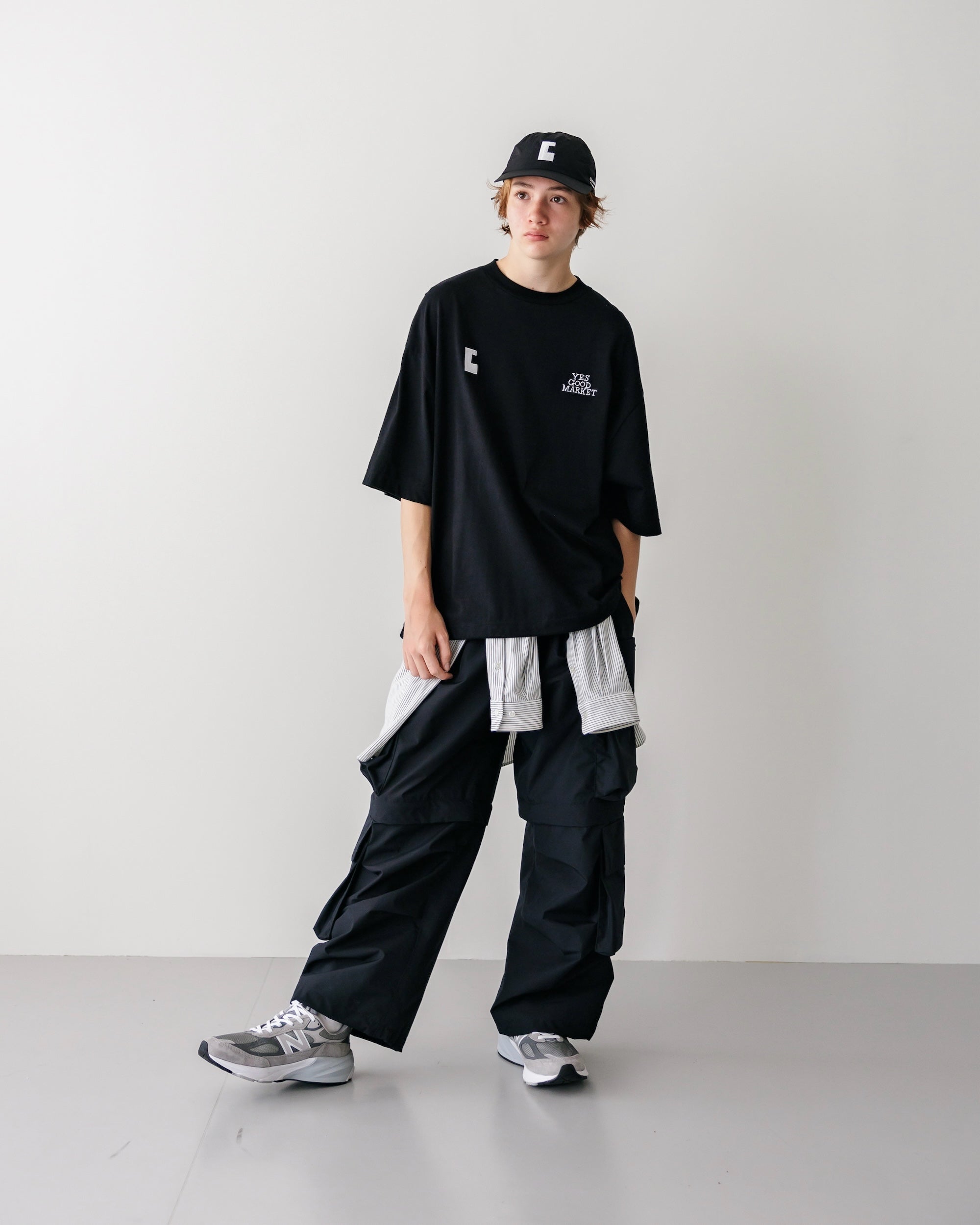 【9.8 SUN 20:00- IN STOCK】“C” MASSIVE S/S T-SHIRT WITH DRAWSTRINGS FOR YES GOOD MARKET