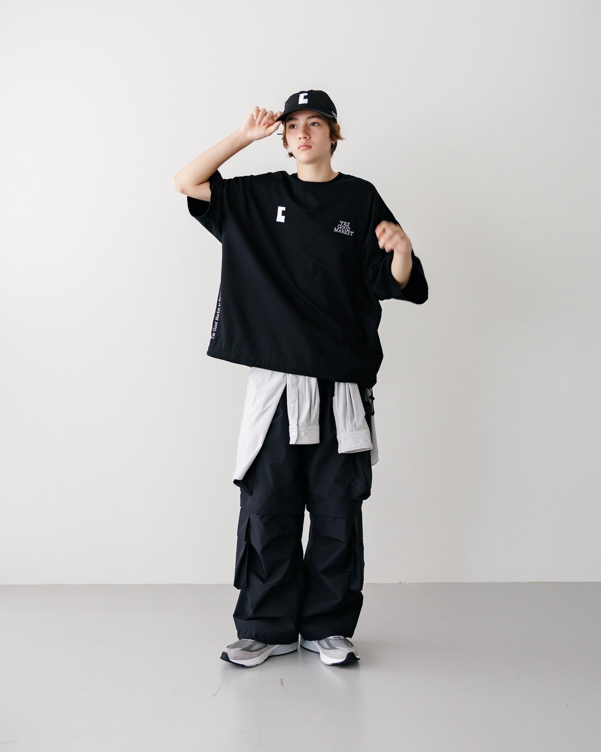 【9.8 SUN 20:00- IN STOCK】“C” MASSIVE S/S T-SHIRT WITH DRAWSTRINGS FOR YES GOOD MARKET