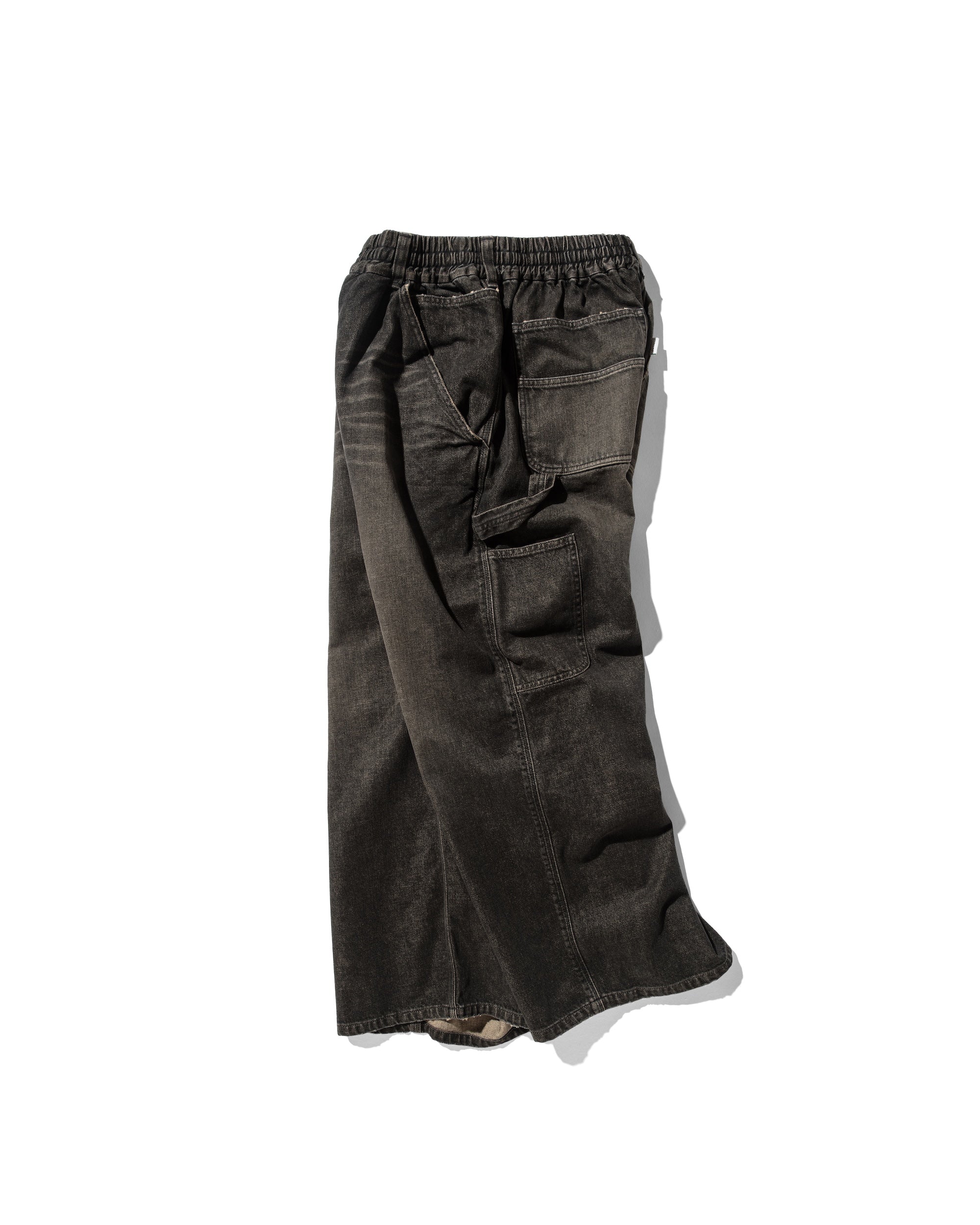 【3.8 SAT 20:00- IN STOCK】VINTAGE DYED SELVEDGE DENIM WORKER PANTS (VINTAGE BLACK)