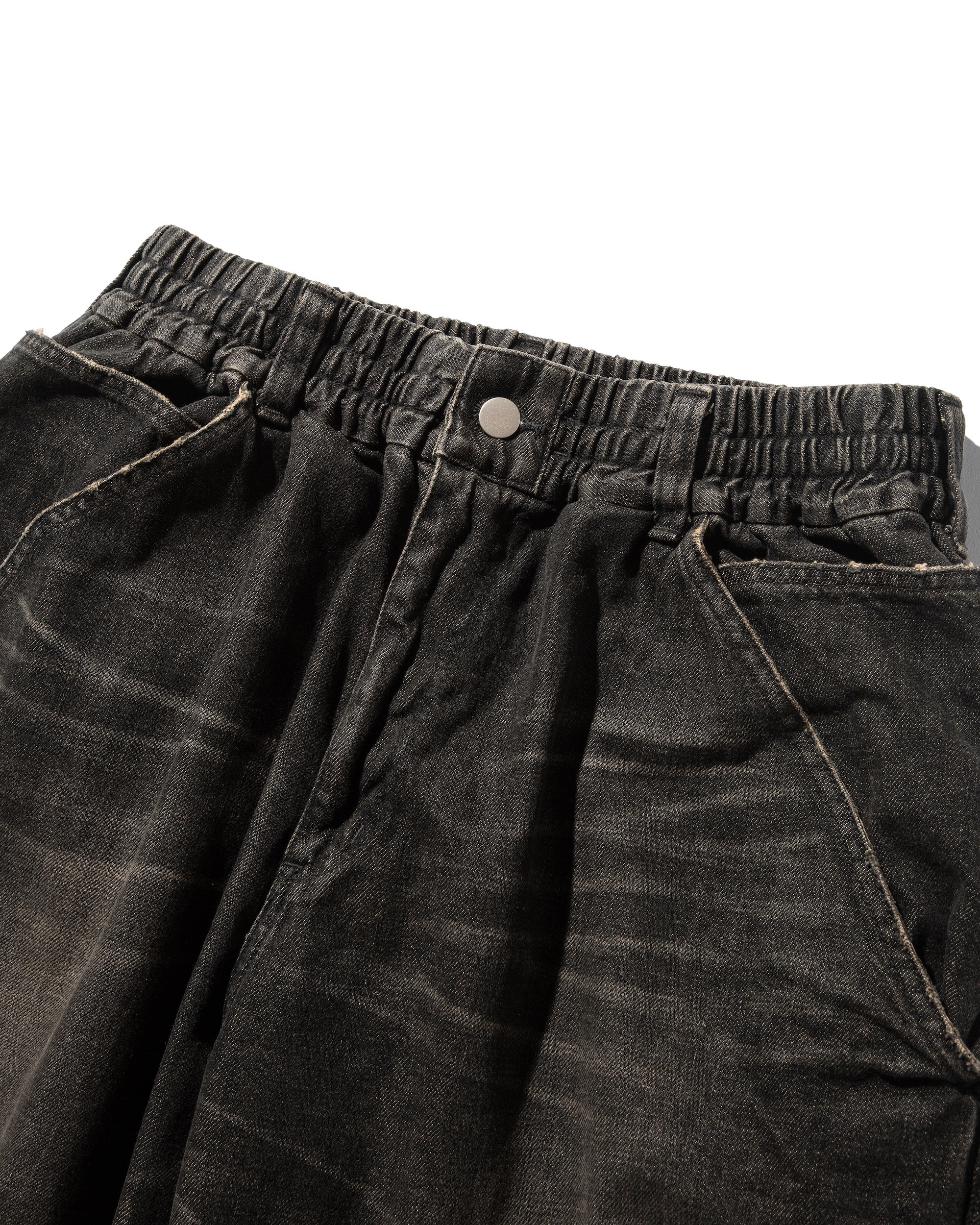 【3.8 SAT 20:00- IN STOCK】VINTAGE DYED SELVEDGE DENIM WORKER PANTS (VINTAGE BLACK)