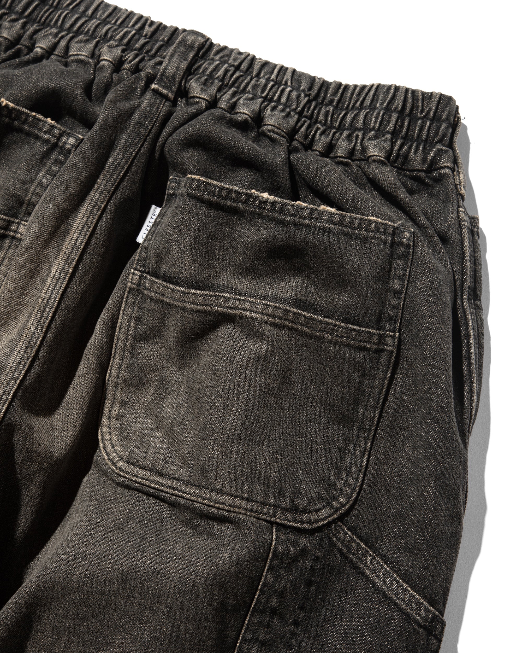 【3.8 SAT 20:00- IN STOCK】VINTAGE DYED SELVEDGE DENIM WORKER PANTS (VINTAGE BLACK)