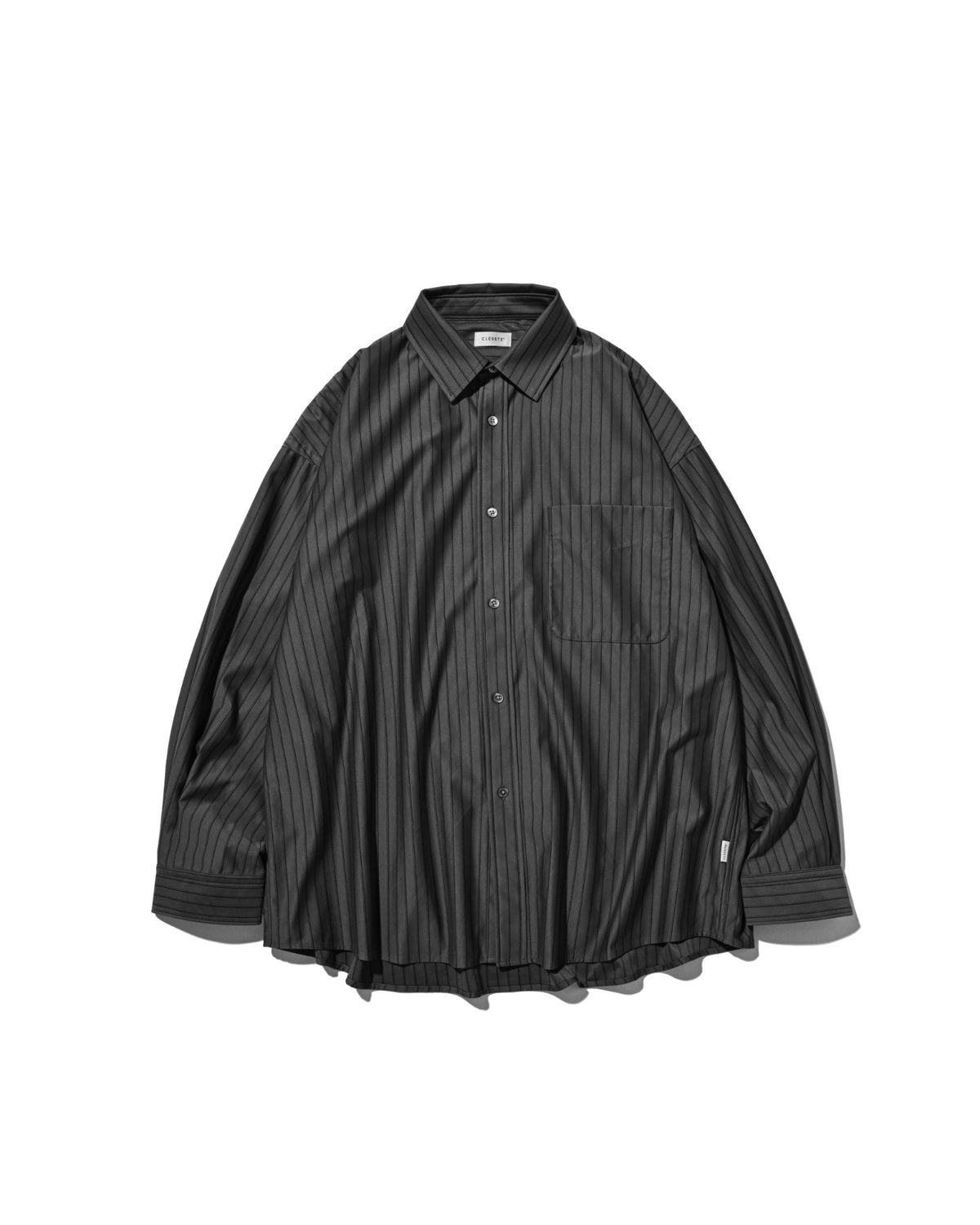 【10.31 SAT 20:00- IN STOCK】 THICK/THIN STRIPE 46G KNIT EVERYDAY L/S SHIRT (CHARCOAL STRIPE)