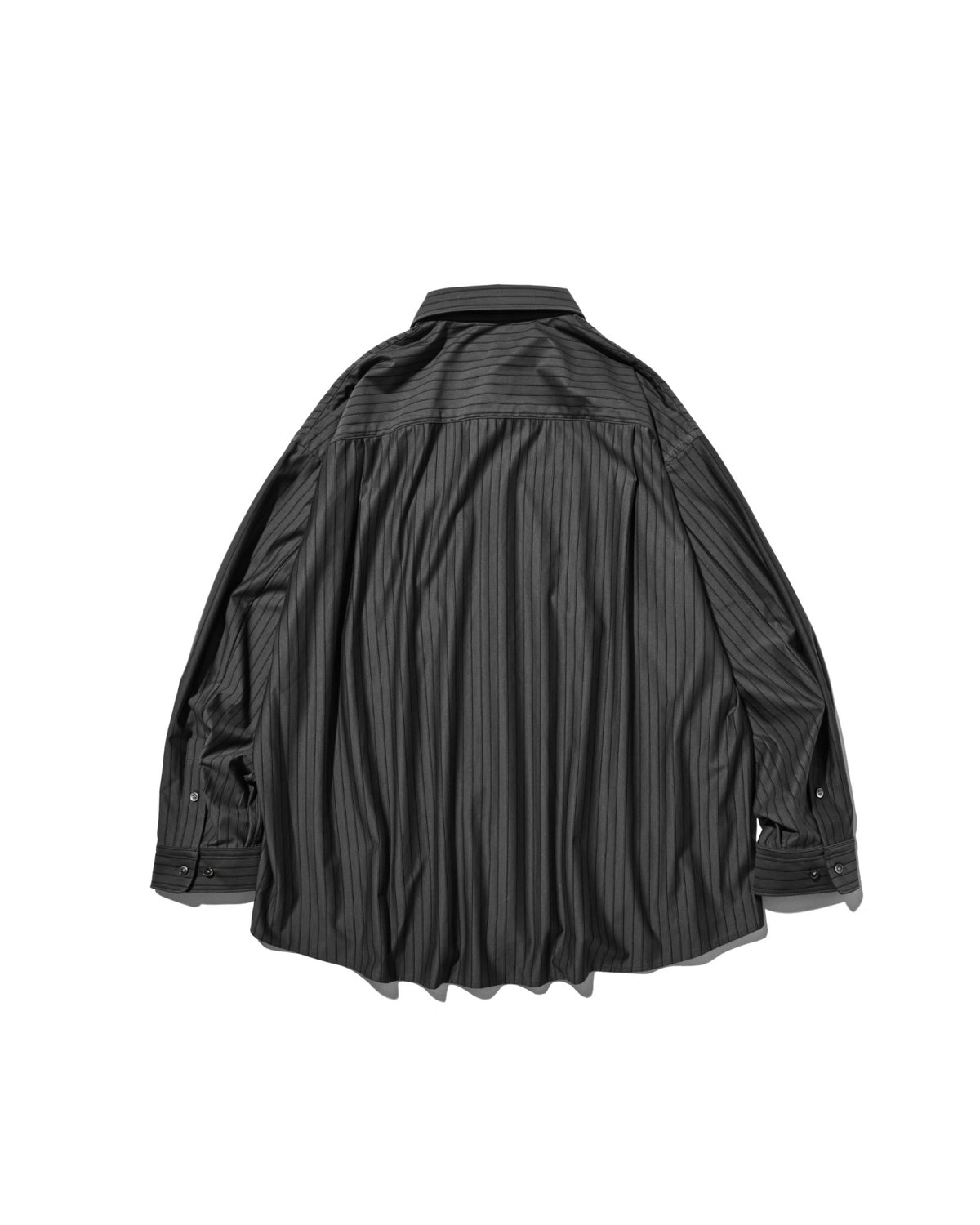 【10.31 SAT 20:00- IN STOCK】 THICK/THIN STRIPE 46G KNIT EVERYDAY L/S SHIRT (CHARCOAL STRIPE)