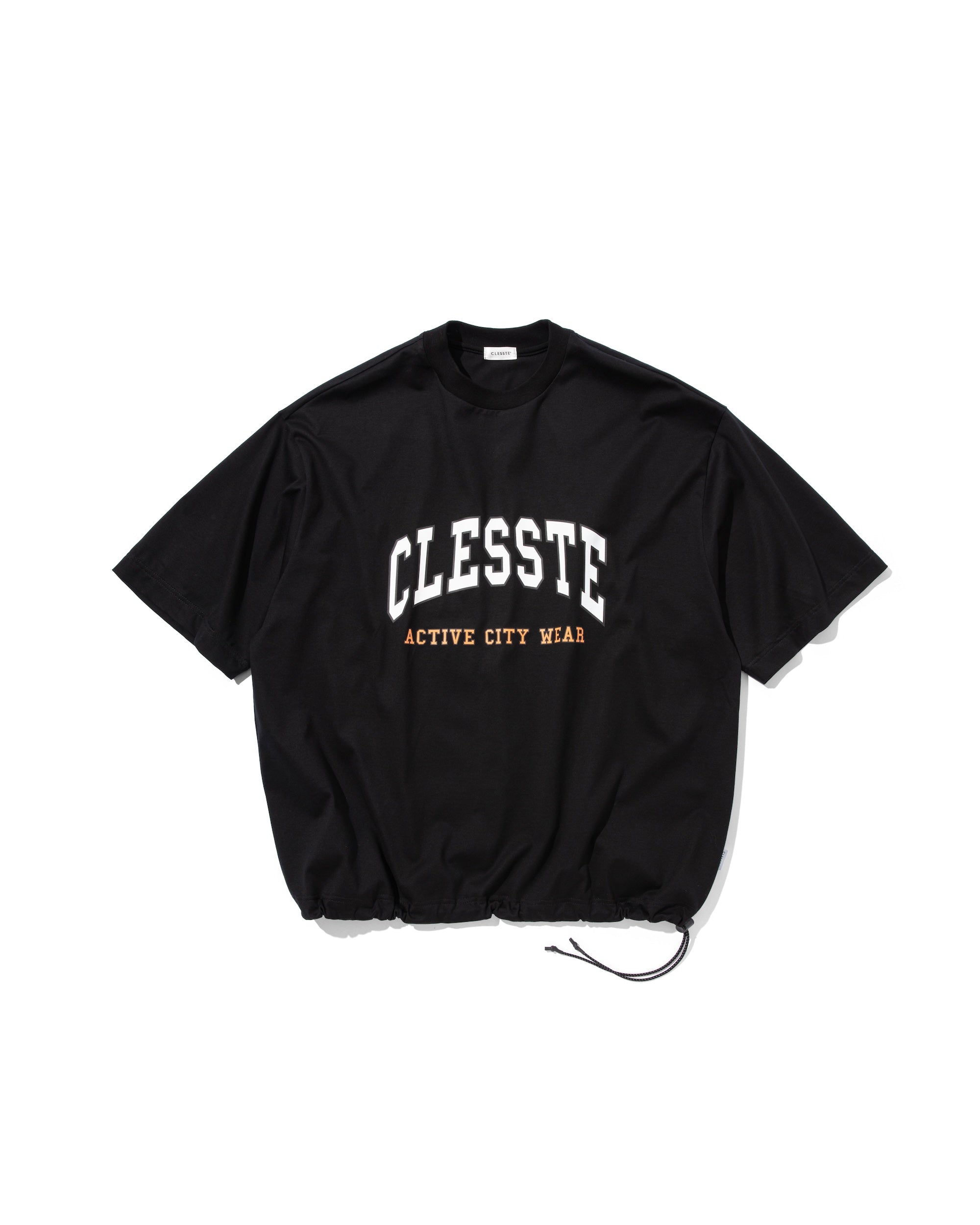 【7.17 WED 20:00- IN STOCK】“COLLEGE LOGO” MASSIVE T-SHIRT WITH DRAWSTRINGS.