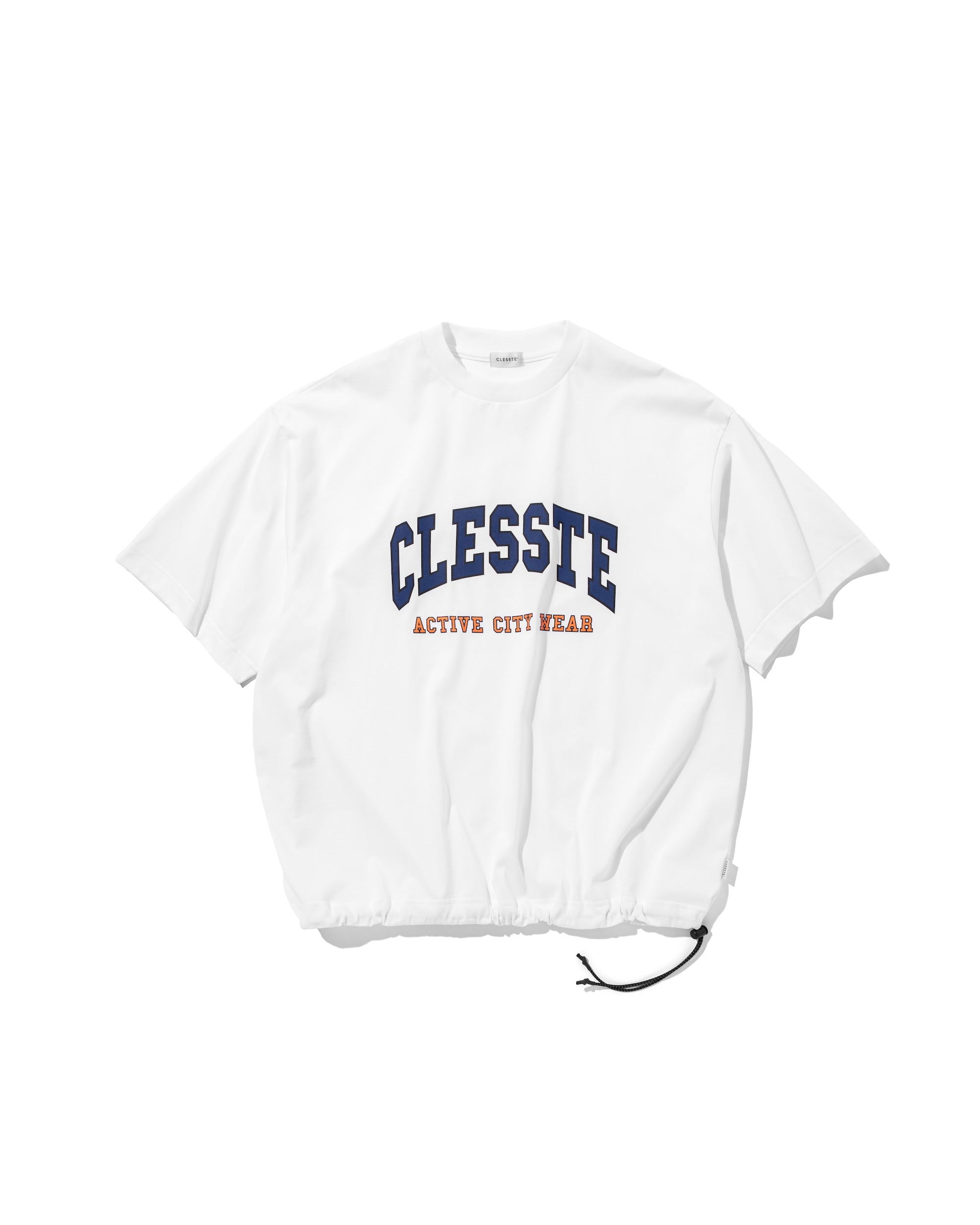 【7.17 WED 20:00- IN STOCK】“COLLEGE LOGO” MASSIVE T-SHIRT WITH DRAWSTRINGS.