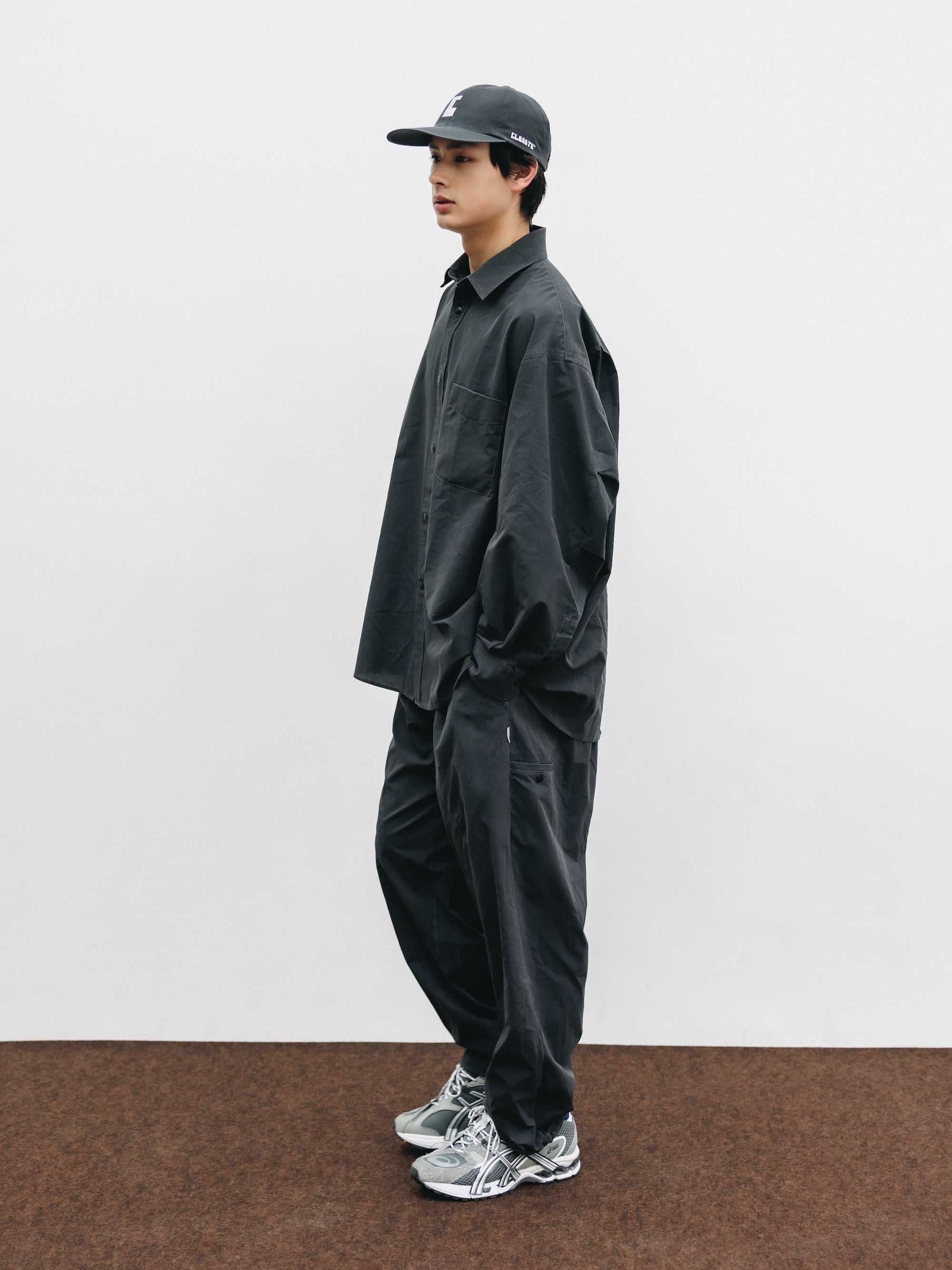 VINTAGE EFFECT COOLDOTS® CITY UNIFORM WIDE TAPERED PANTS (BLACK)