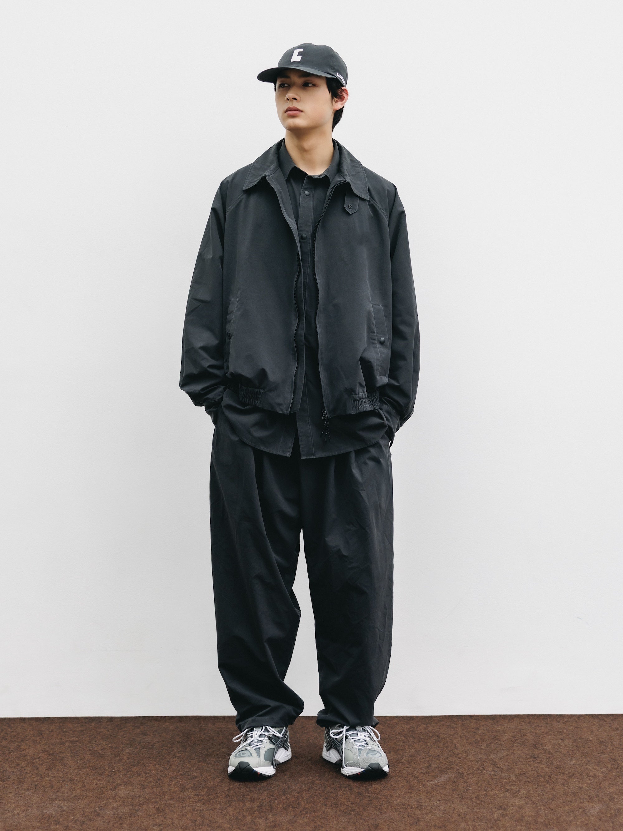 VINTAGE EFFECT COOLDOTS® CITY UNIFORM WIDE TAPERED PANTS (BLACK)