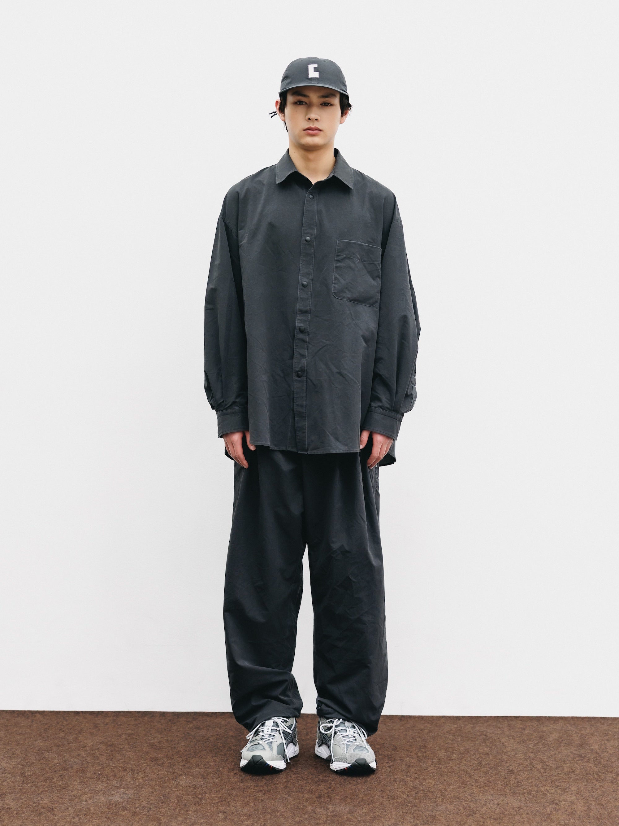 VINTAGE EFFECT COOLDOTS® CITY UNIFORM WIDE TAPERED PANTS (BLACK)