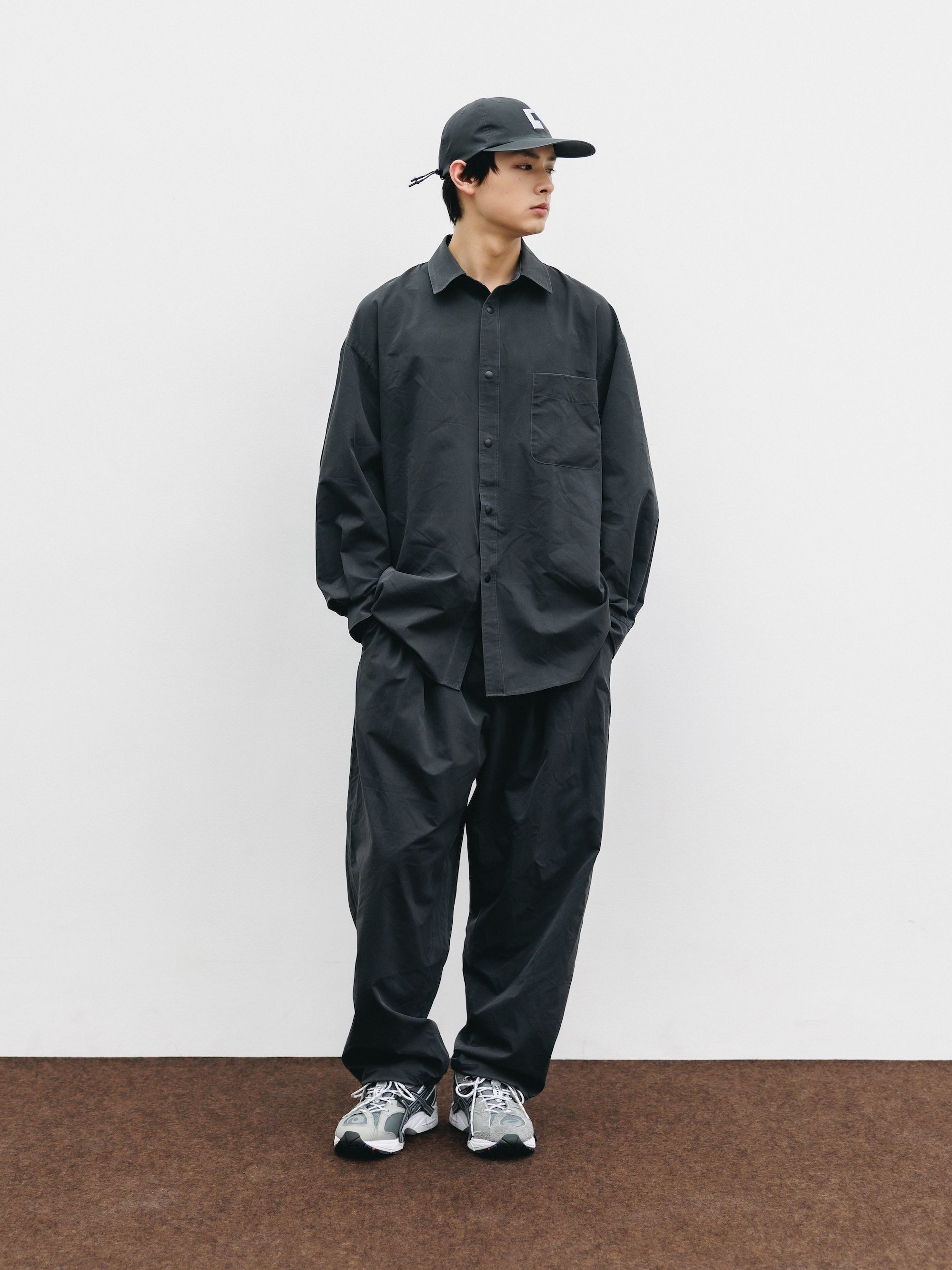 VINTAGE EFFECT COOLDOTS® CITY UNIFORM WIDE TAPERED PANTS (BLACK)