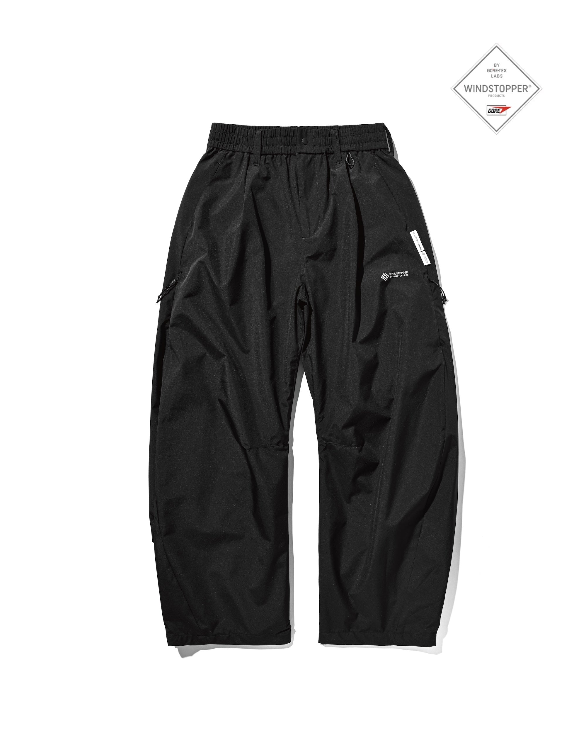 【6.20 SAT 20:00- IN STOCK】 +phenix WINDSTOPPER® by GORE-TEX LABS CITY BARREL LEG PANTS (BLACK×WHITE)