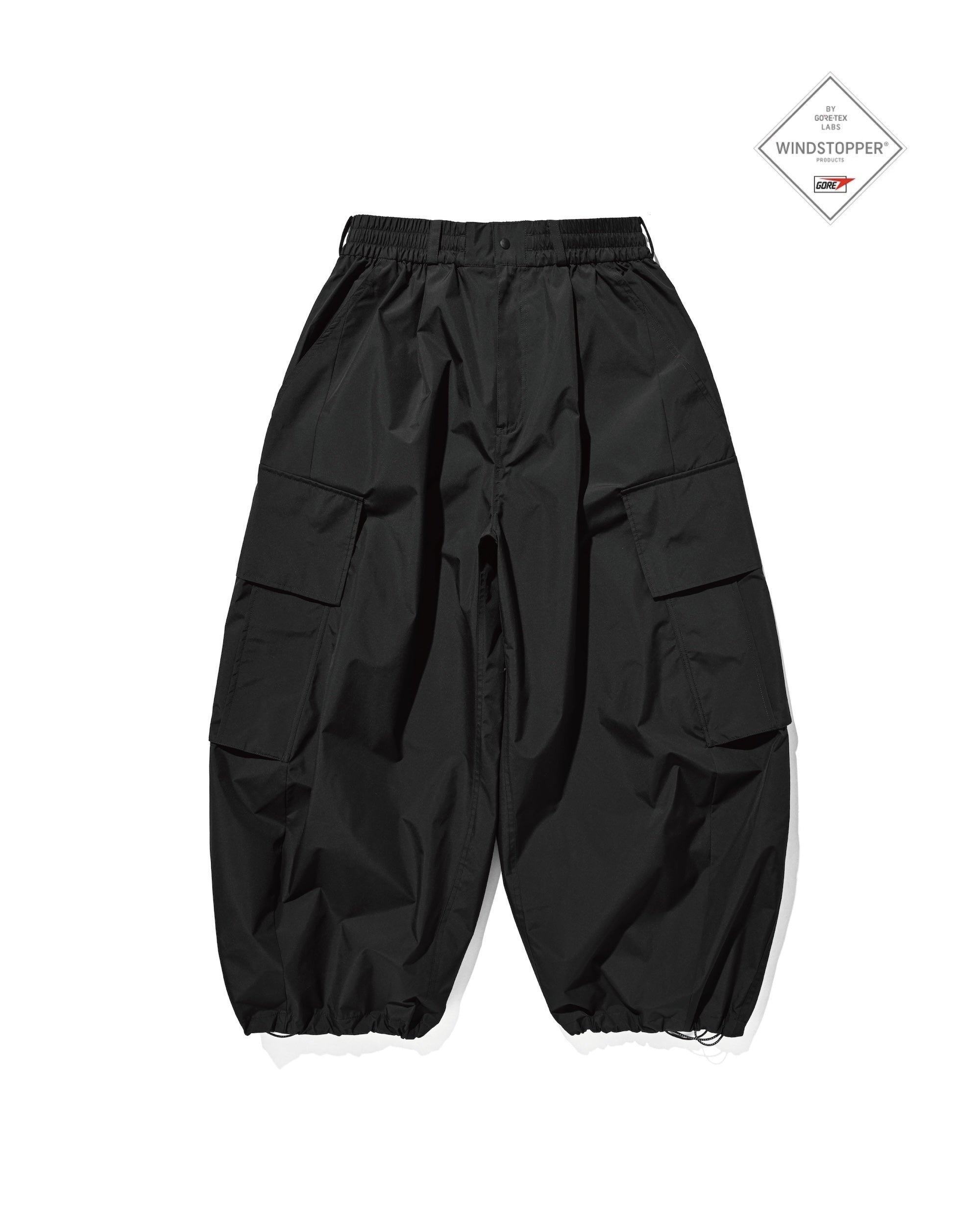 +phenix WINDSTOPPER® by GORE-TEX LABS CITY MEGA POCKET BALLOON CARGO PANTS (BLACK)