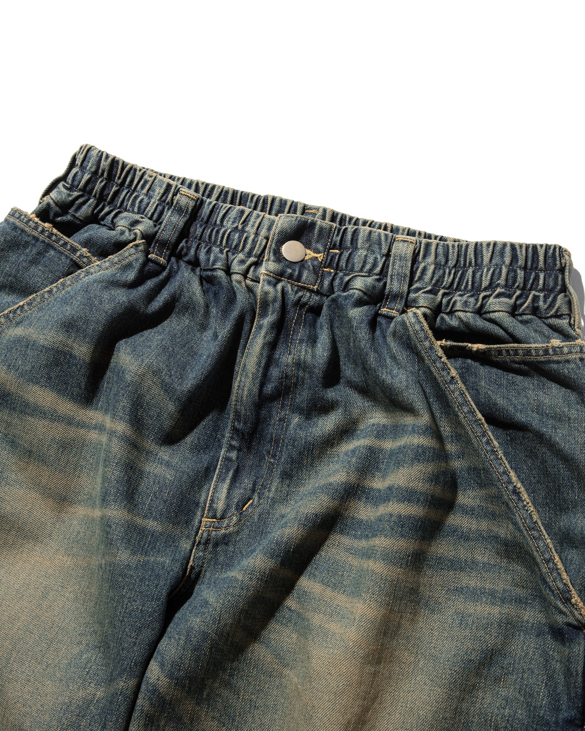 【3.8 SAT 20:00- IN STOCK】VINTAGE DYED SELVEDGE DENIM WORKER PANTS (VINTAGE INDIGO)