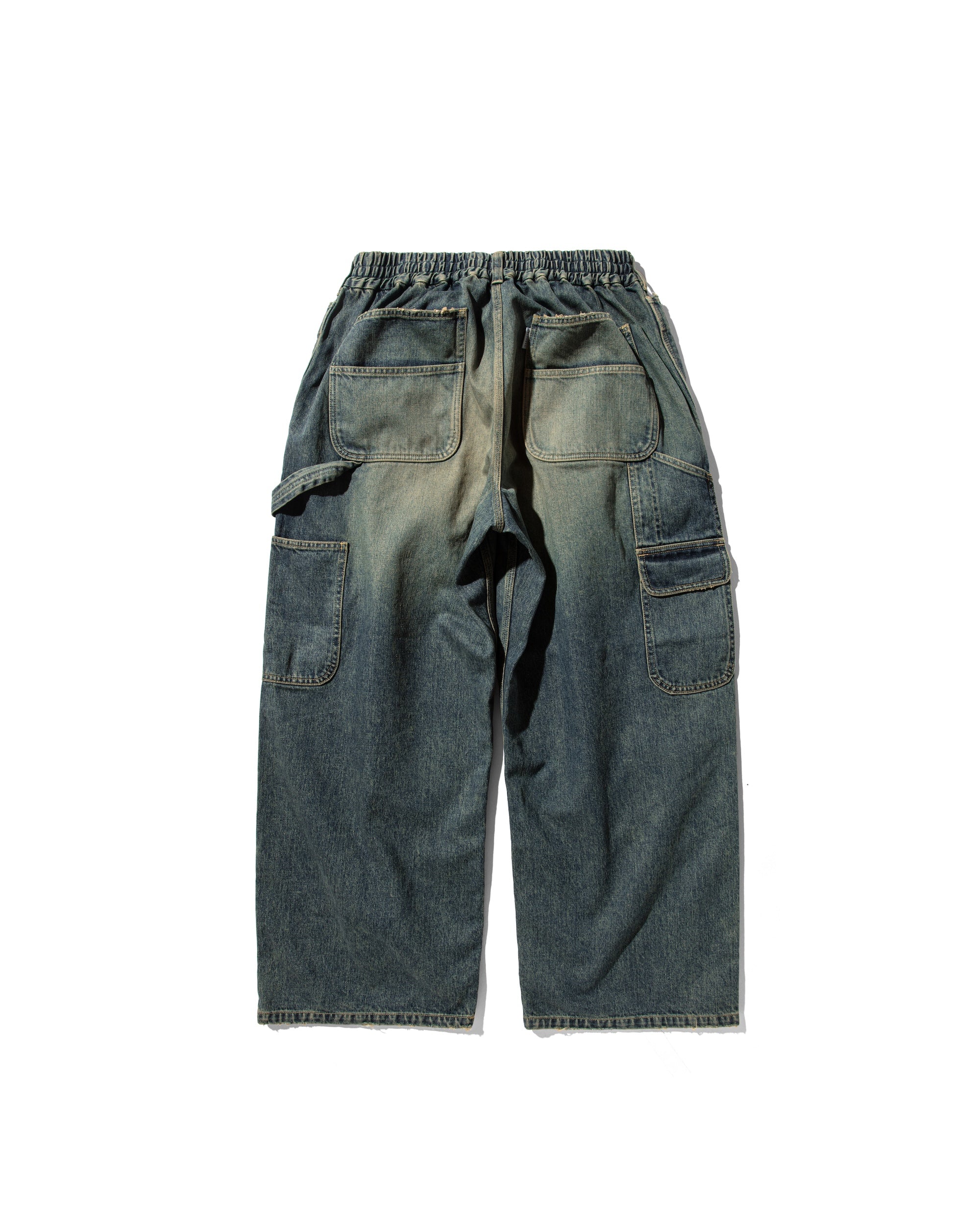 【3.8 SAT 20:00- IN STOCK】VINTAGE DYED SELVEDGE DENIM WORKER PANTS (VINTAGE INDIGO)