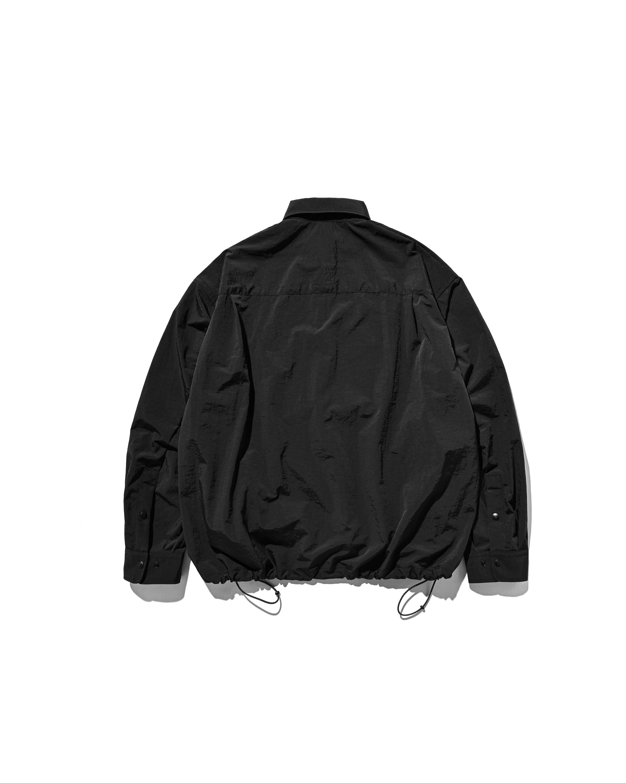 【10.15 WED 20:00- IN STOCK】WATER REPELLENT NYLON CITY UNIFORM L/S PULLOVER SHIRT FOR YGM (BLACK×BLACK)