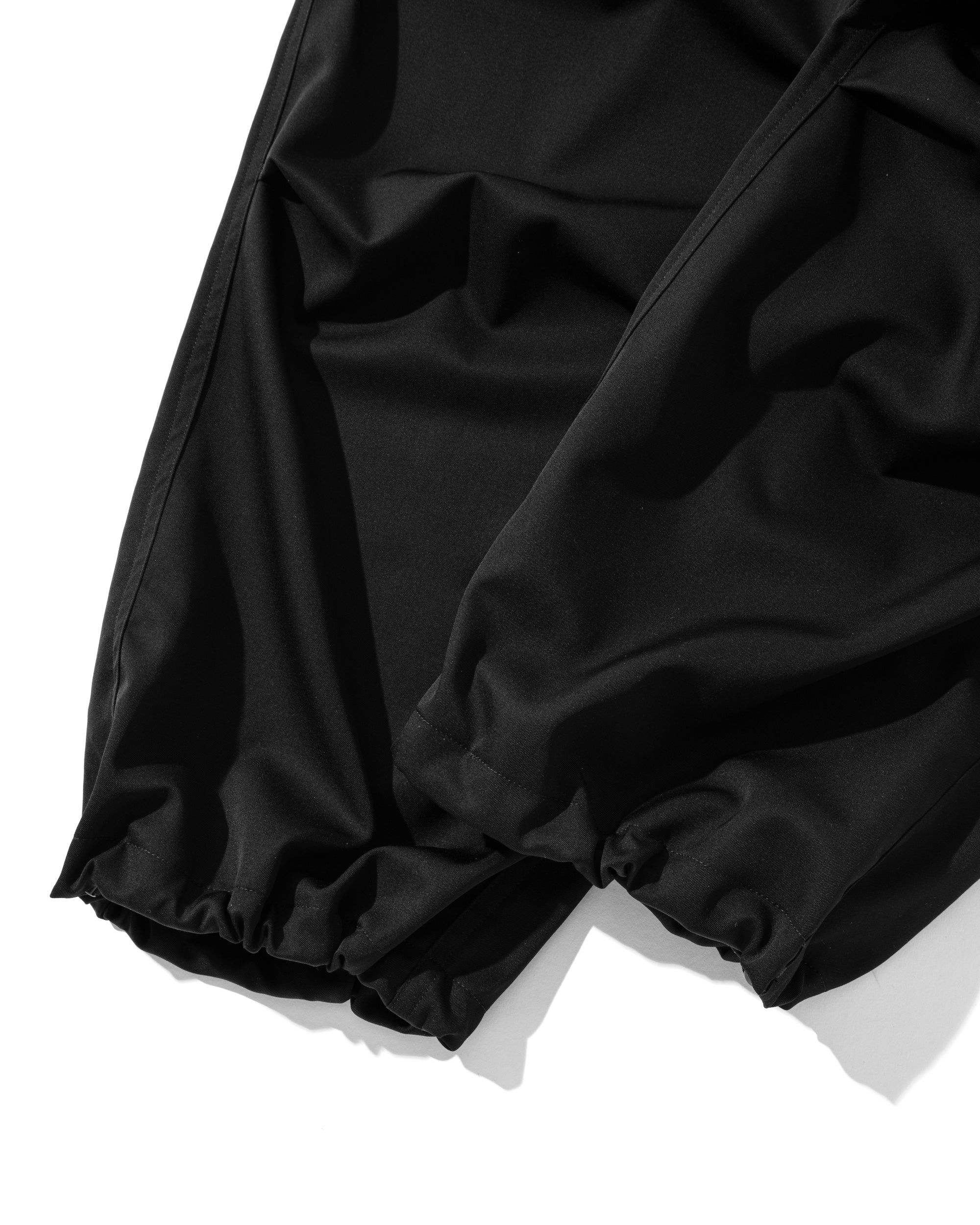 WOOL GABARDINE CITY OVER  PANTS (BLACK)
