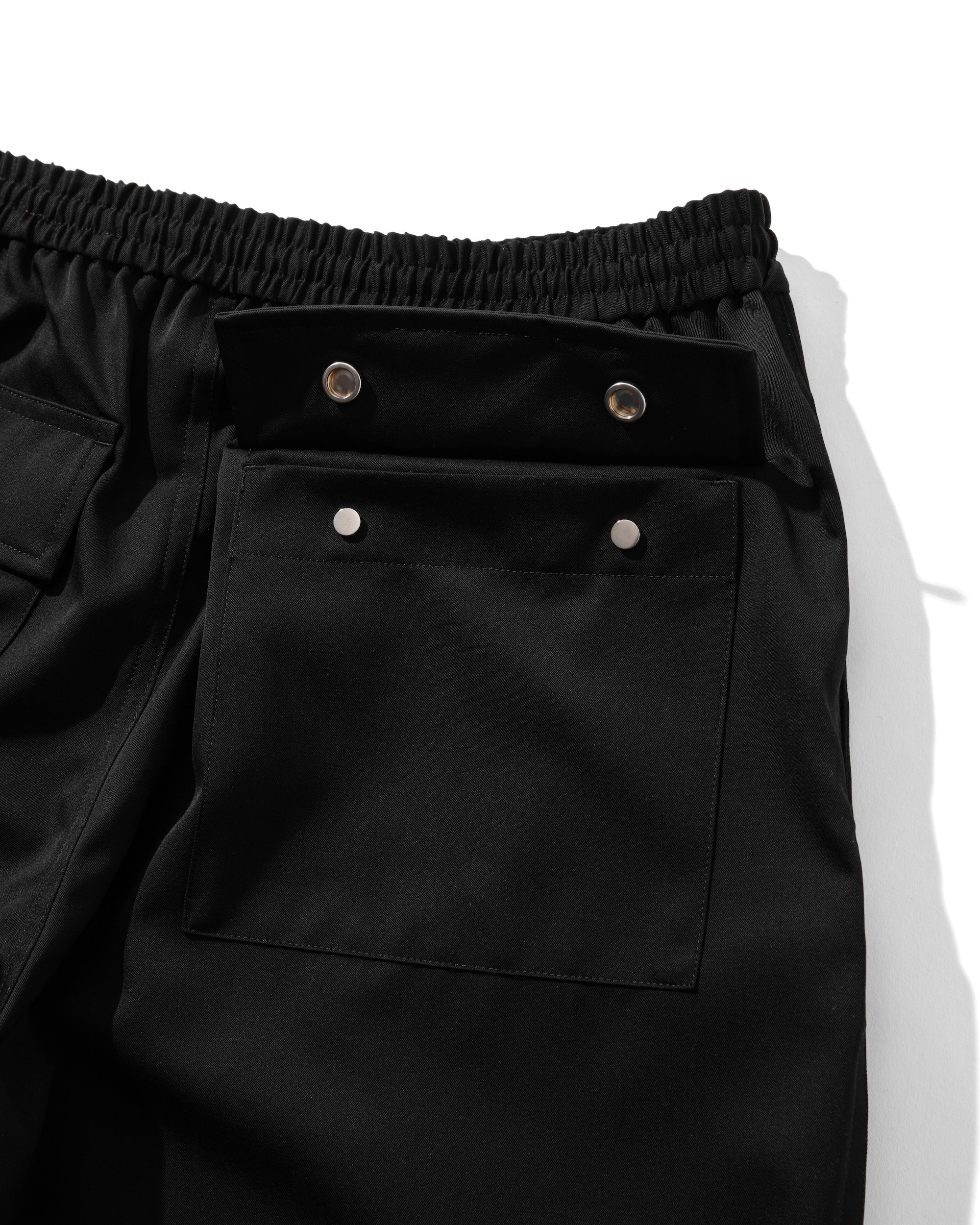 WOOL GABARDINE CITY OVER  PANTS (BLACK)