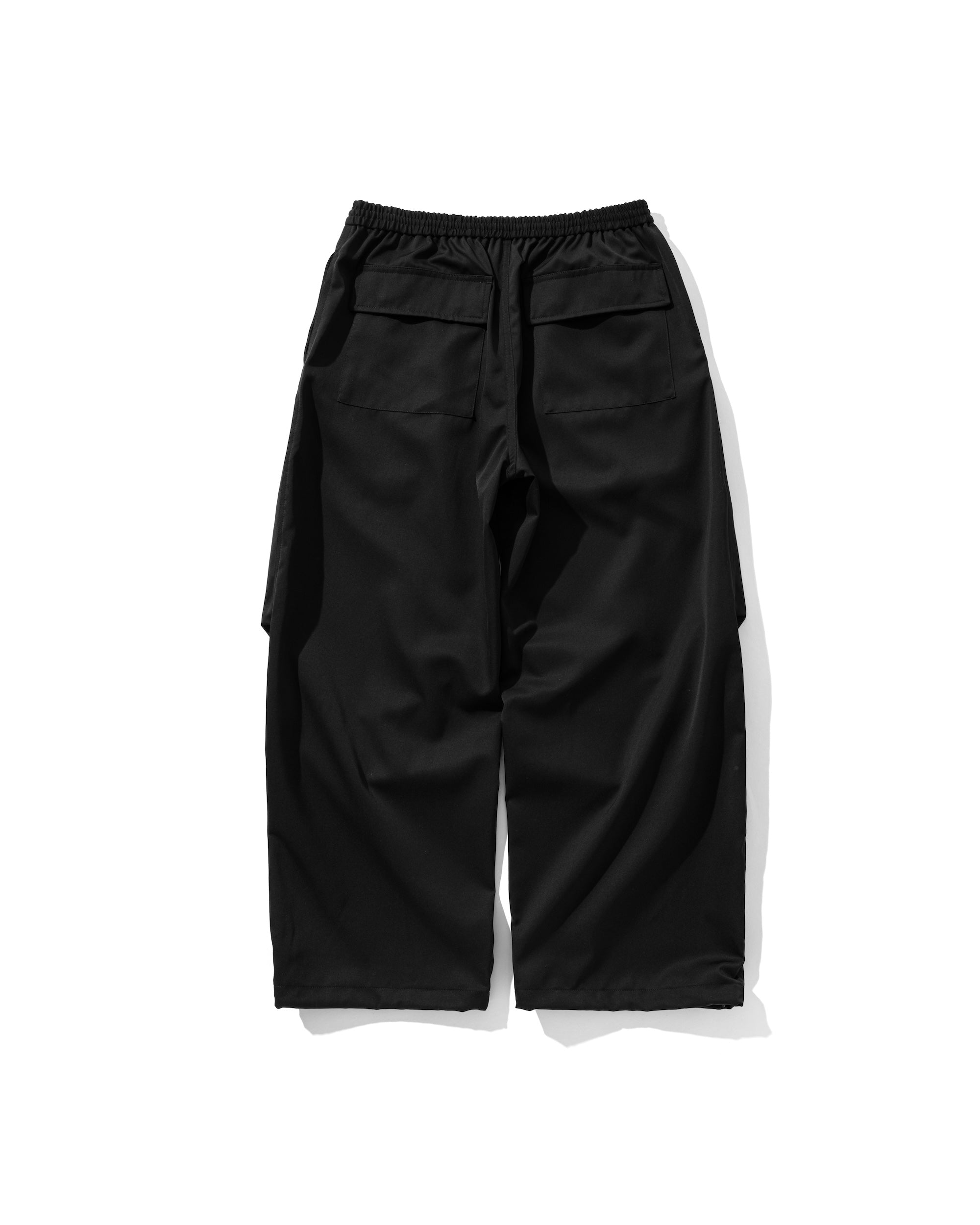 WOOL GABARDINE CITY OVER  PANTS (BLACK)