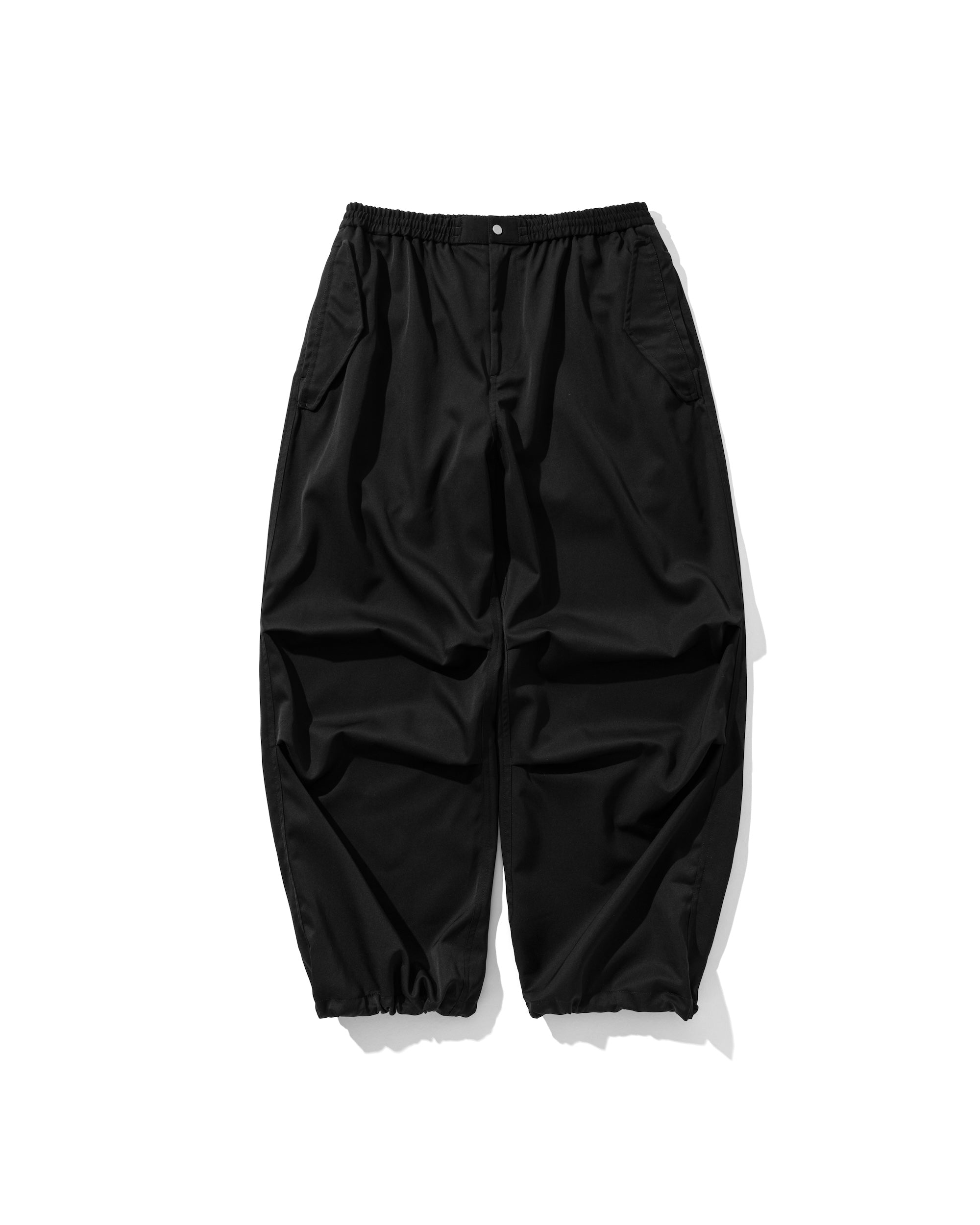 WOOL GABARDINE CITY OVER  PANTS (BLACK)