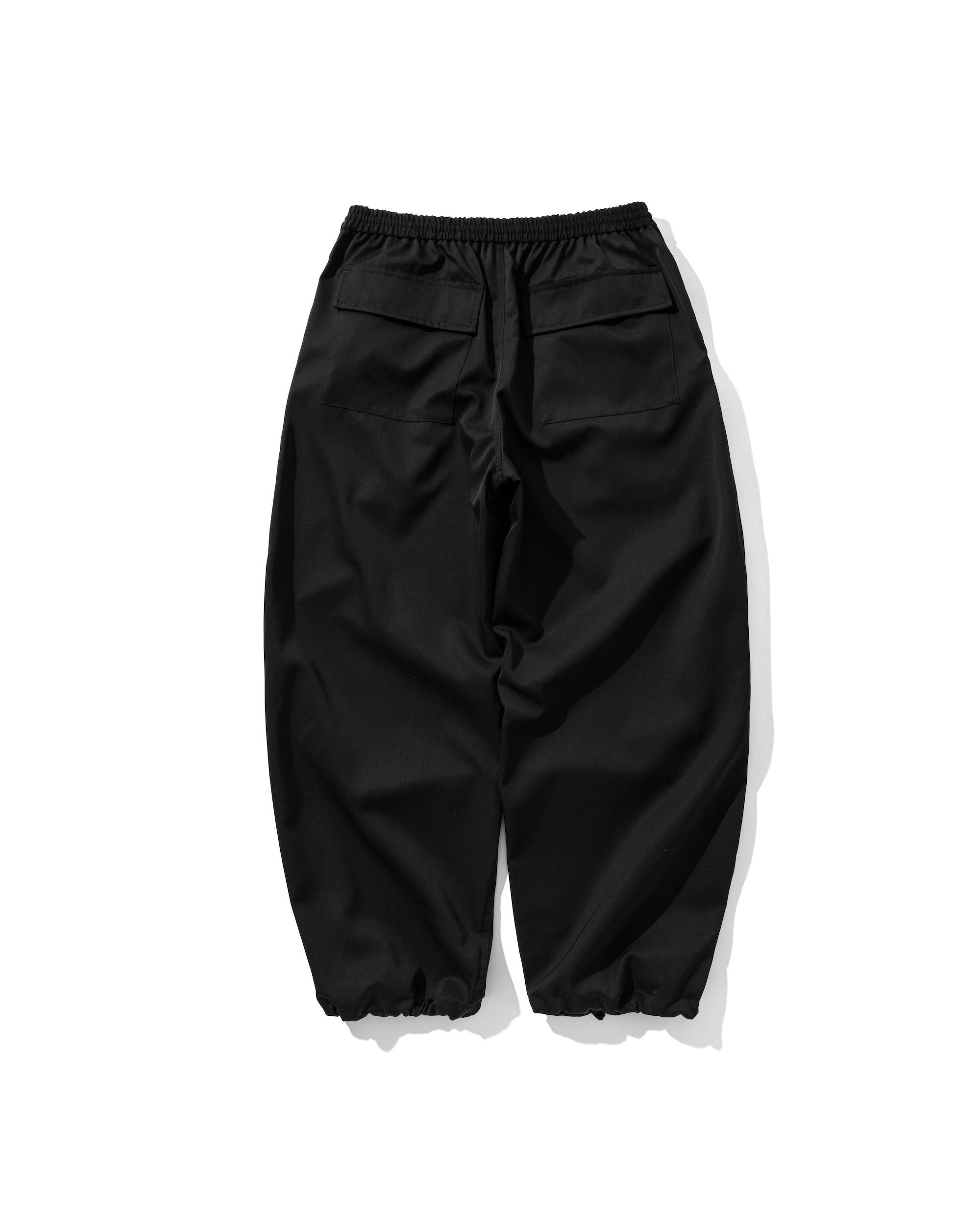 WOOL GABARDINE CITY OVER  PANTS (BLACK)