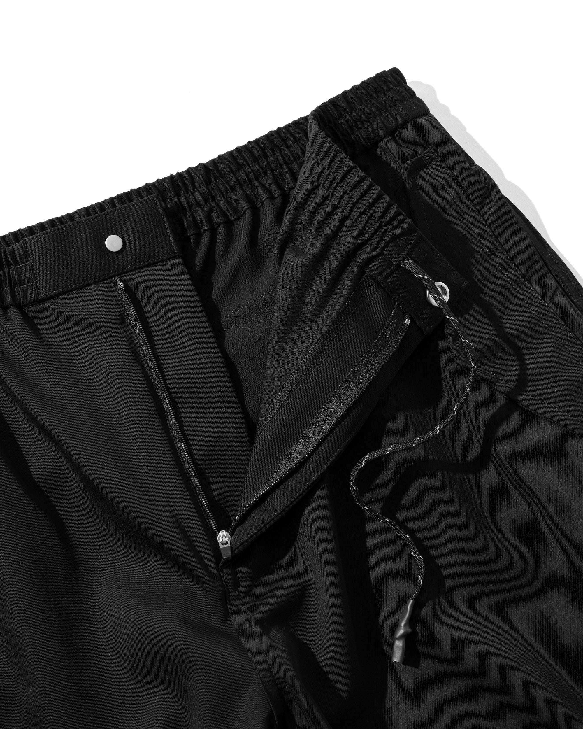 WOOL GABARDINE CITY OVER  PANTS (BLACK)