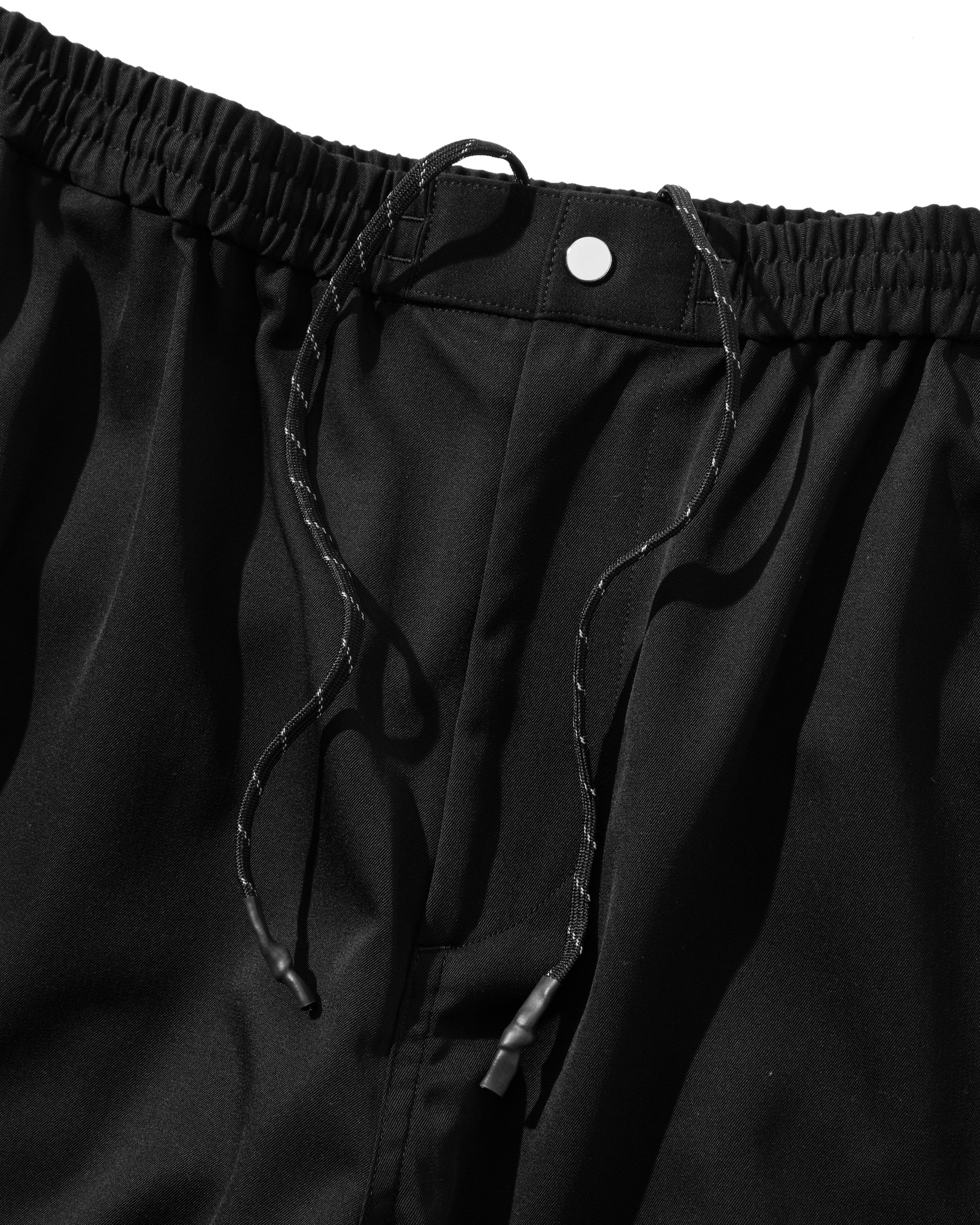 WOOL GABARDINE CITY OVER  PANTS (BLACK)