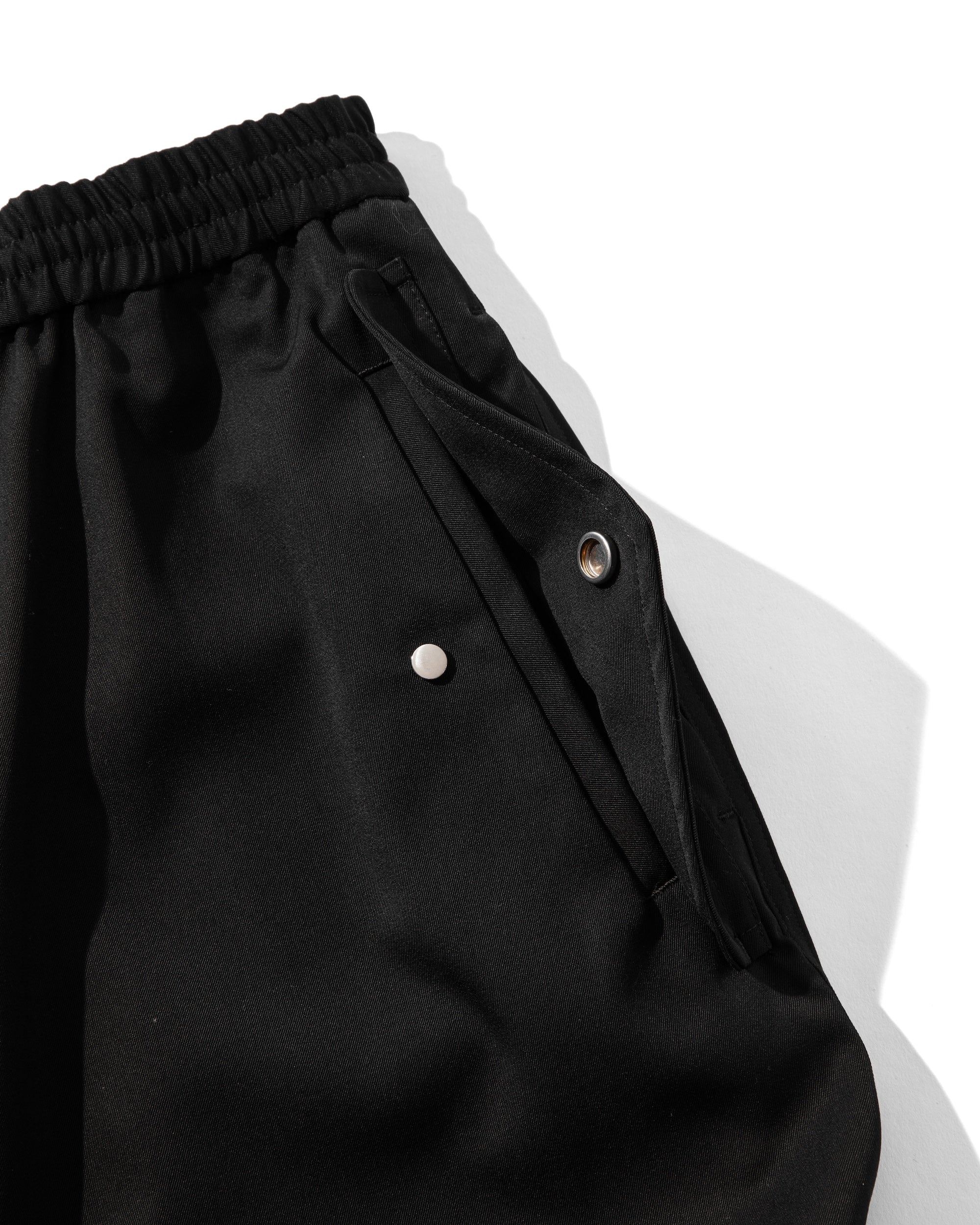WOOL GABARDINE CITY OVER  PANTS (BLACK)