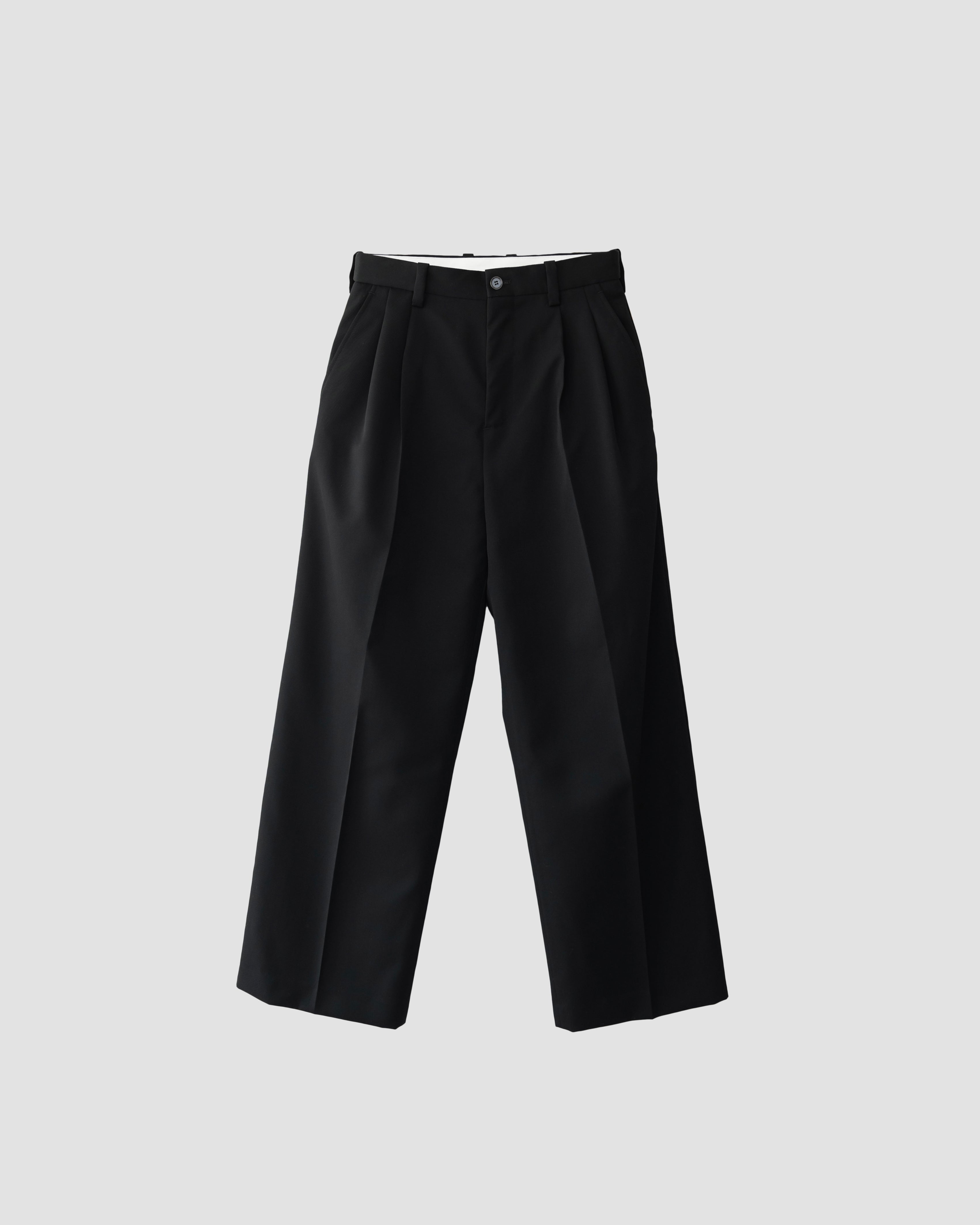 2tuck wide straight trouser
